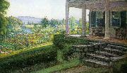 Walter I Cox The Front Porch oil painting artist